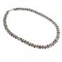 10mm Vine Leaf Branch Row Multicolor Gemstone Link 925 Sterling Silver Necklace