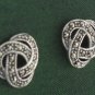 Trinity Rings Marcasite 925 Sterling Silver Stud Earrings