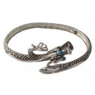 9" Dragon Crawl Scale Tail Wrap 925 Sterling Silver Cuff Bracelet