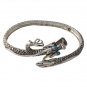 9" Dragon Crawl Scale Tail Wrap 925 Sterling Silver Cuff Bracelet
