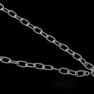 4.5mm Oval Cable Chain Link Shiny 925 Sterling Silver Necklace Polish