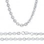 4.5mm Flat Rolo Link Circle Chain 925 Sterling Silver Necklace
