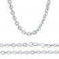 4.5mm Flat Rolo Link Circle Chain 925 Sterling Silver Necklace