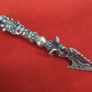 Skull Tibet Tibetian Dorje Dagger Phurpa Buddhist Ritual 925 Sterling Silver