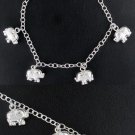 7.5" Elephant 925 Sterling Silver Chain Link Charm Bracelet