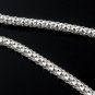 2.5mm Corn Cluster Popcorn Bead 925 Sterling Silver Chain Necklace White