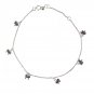 10" Crap Dangle 925 Sterling Silver Chain Anklet Black Oxidized Bracelet