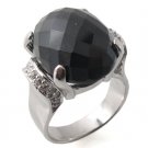 Black Onyx Stone 925 Sterling Silver Ring Cocktail Statement