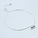 10" Two Balls Dangle 925 Sterling Silver Chain Bell Anklet