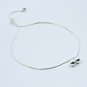 10" Two Balls Dangle 925 Sterling Silver Chain Bell Anklet