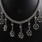18" 5mm Flower Dangle Snake Braid Chain 925 Sterling Silver Necklace Pendant