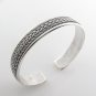 7" 10mm Flat Wheat Braid Bali Band 925 Sterling Silver Cuff Bracelet