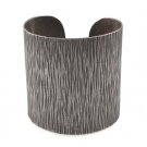 7" Karen Hill Tribe Wood Bark Texture 925 Sterling Silver Cuff Bracelet Band