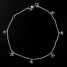 Gothic Skull Cross Bone Dangle 925 Sterling Silver Chain Anklet Bracelet