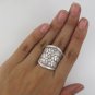 Karen Hill Tribe Dome Braid Weave Band Sterling Silver Ring Handmade Free Sz 9.5