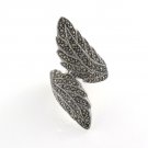 Leaf Wrap 925 Sterling Silver Marcasite Ring Vintage