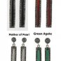 Agate Stone Rectangle Bar Marcasite 925 Sterling Silver Earrings