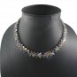 Laurel Wreath Vine Leaf Branch Multicolor Gemstone 925 Sterling Silver Necklace