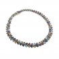 Laurel Wreath Vine Leaf Branch Multicolor Gemstone 925 Sterling Silver Necklace