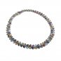 Laurel Wreath Vine Leaf Branch Multicolor Gemstone 925 Sterling Silver Necklace