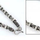 6.5mm Byzantine Rope Ring Black Oxidized Sterling Silver Chain Necklace