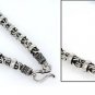 6.5mm Byzantine Rope Ring Black Oxidized Sterling Silver Chain Necklace