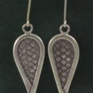 Karen Hill Tribe Upside Down Weave Cone Teardrop 925 Sterling Silver Earrings