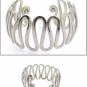7" Wavy Line Wire Wave Curl 925 Sterling Silver Cuff Bracelet Polish