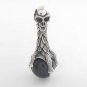 Bird Crow Claw Gothic Skull Onyx Stone 925 Sterling Silver Pendant Men's