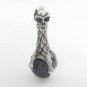 Bird Crow Claw Gothic Skull Onyx Stone 925 Sterling Silver Pendant Men's