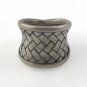 Karen Hill Tribe Cross Braid Weave Band 925 Sterling Silver Ring Free size 7.5