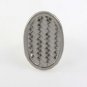 Karen Hill Tribe Flat Oval Basket Weave Sterling Silver Ring Handmade