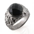 Hammer Black Onyx Stone 925 Sterling Silver Ring