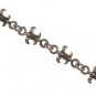 10" Fleur de Lis Link Chain 925 Sterling Silver Ankle Bracelet Anklet