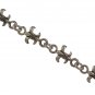 10" Fleur de Lis Link Chain 925 Sterling Silver Ankle Bracelet Anklet