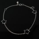 9" Star Ring Charm 925 Sterling Silver Chain Anklet Bracelet