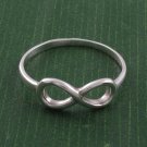 Eternal Love Knot Infinity 925 Sterling Silver Ring Plain Polish