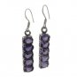 Long Bar Multi Stone Dangle 925 Sterling Silver Dangle Earrings