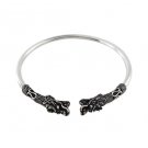 6" Dragon Head End Bali Cuff 925 Sterling Silver Cuff Bracelet