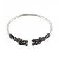 6" Dragon Head End Bali Cuff 925 Sterling Silver Cuff Bracelet