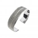7" Snake Braid Band Bali 925 Sterling Silver Cuff Bracelet Black Oxidized