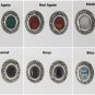 Oval Gem Stone Button Marcasite 925 Sterling Silver Stud Earrings