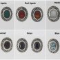 Oval Gem Stone Button Marcasite 925 Sterling Silver Stud Earrings