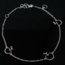 10" Apple Fruit Link 925 Sterling Silver Chain Anklet Bracelet