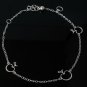 10" Apple Fruit Link 925 Sterling Silver Chain Anklet Bracelet