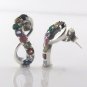 Eternal Love Infinity Multicolor Gemstone 925 Sterling Silver Stud Earrings