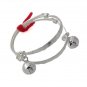 2pcs 4mm Baby Flat Bangle Pair Bell 925 Sterling Silver Jingle Ball Gift Polish