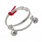 2pcs 4mm Baby Flat Bangle Pair Bell 925 Sterling Silver Jingle Ball Gift Polish
