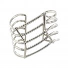 6.5" Multi Wavy Wire Line 925 Sterling Silver Cuff Bracelet Polish Open