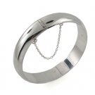 8.25" 14mm Round Band Chain 925 Sterling Silver Bangle Bracelet Polish
